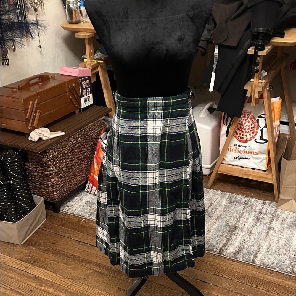 Women's Green Tartan Skirt (UK Made)